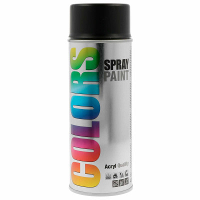 Colors - Spray Acrilico Ral 9005 Preto Mate 400ml