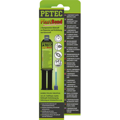 Petec - Plast Bond Cola 2 Comp. p/ Plásticos Preto 24ml