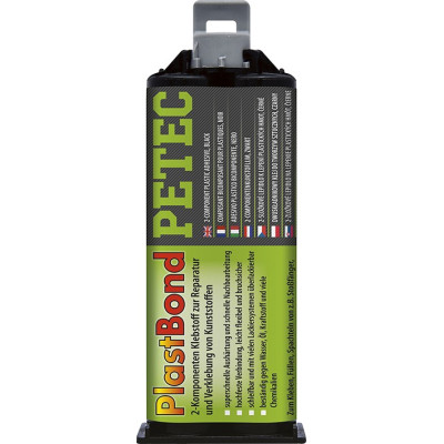 Petec - Plast Bond Cola 2 Comp. p/ Plástico Preto 50ml